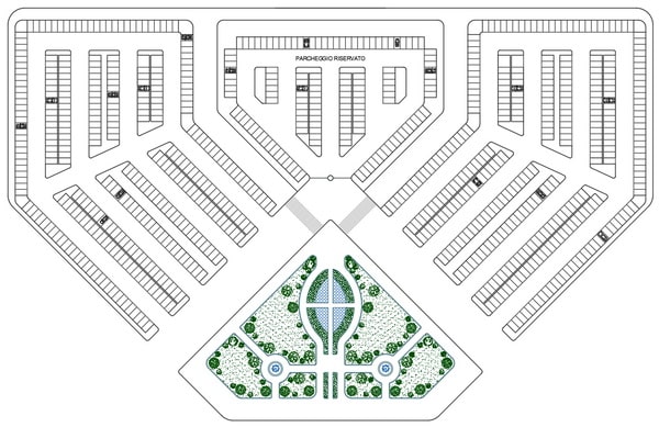 نقشه اتوکد محوطه سازی پارکینگ عمومی (5)