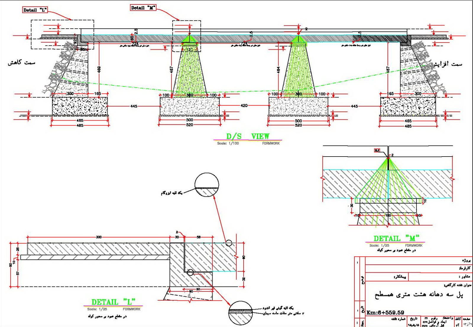 پل دالی سه دهانه 8 متری